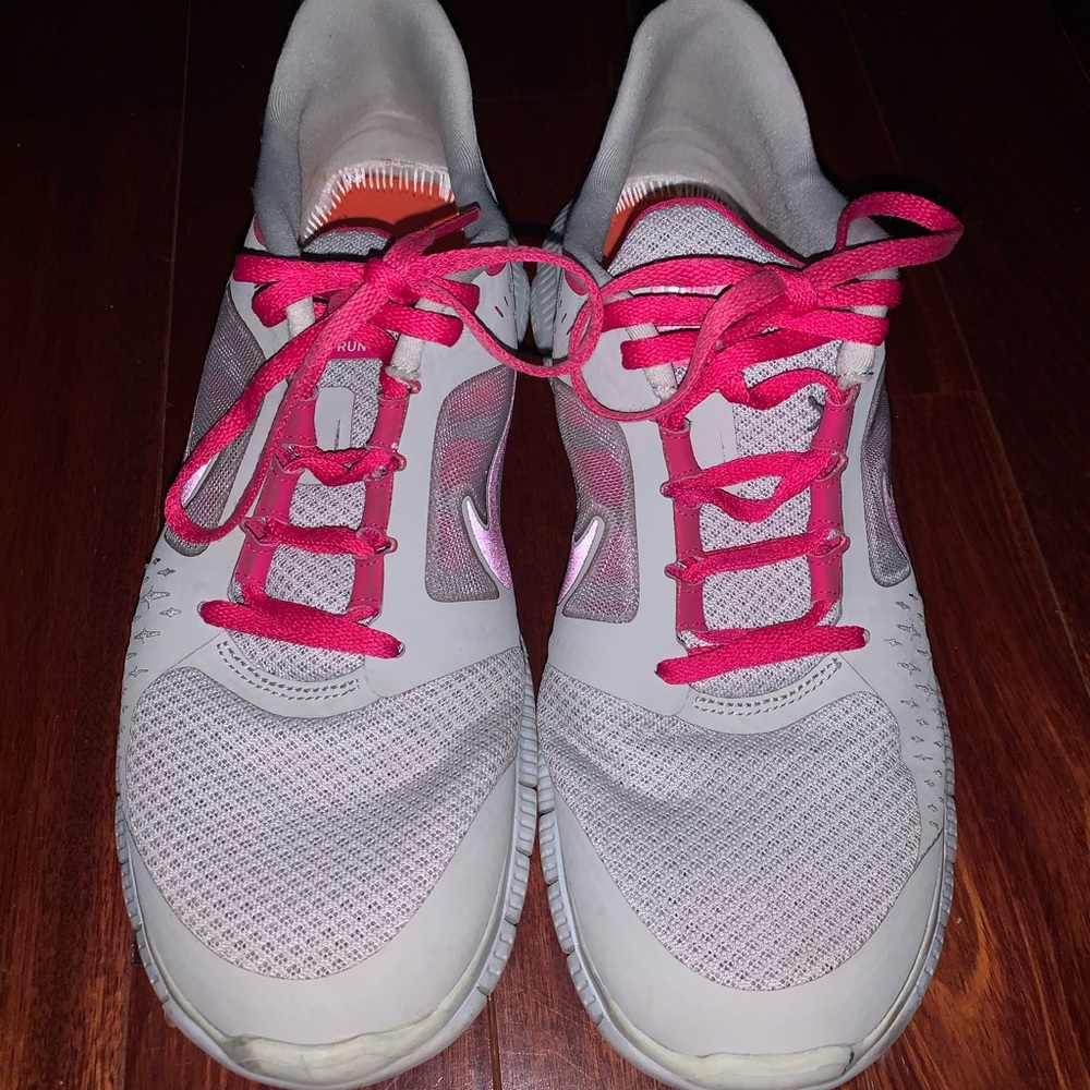 Nike Free Run 3 Gray & Pink Sneakers - Picture 2 of 8